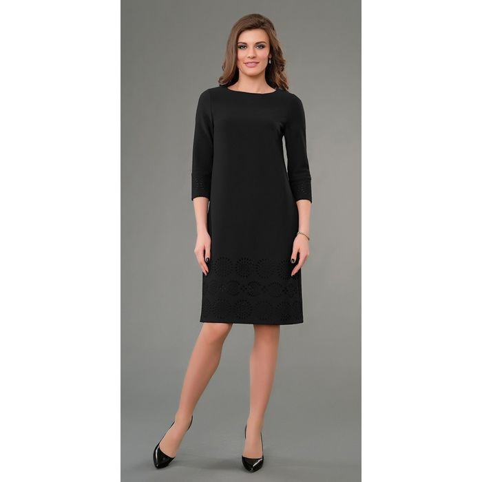 Платье женское, размер 46, цвет чёрный 483-1