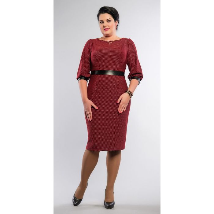 Платье женское. размер 54, цвет красный+чёрный 4160