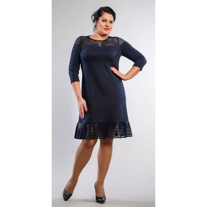Платье женское, размер 54, цвет тёмно-синий 4390-1