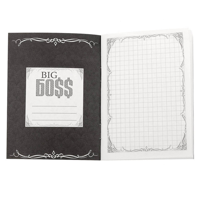 Блокнот "Большой босс", 32 листа, А6, экокожа