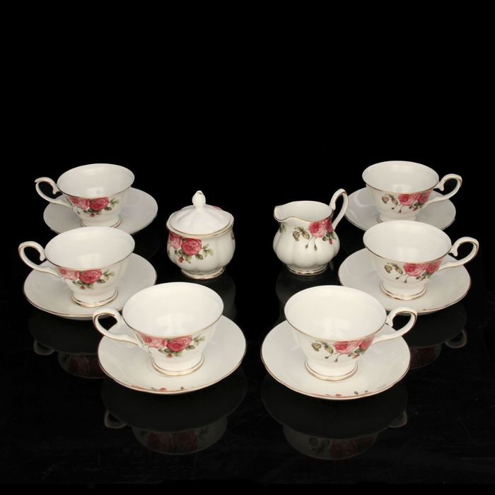 Сервиз чайный "Роза", 14 предметов УЦЕНКА