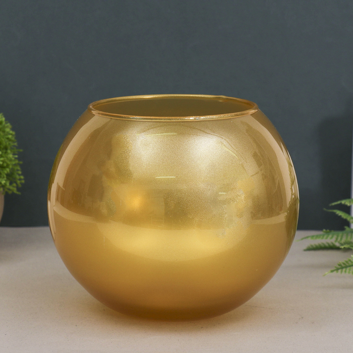 Ваза-шар "Лиголюкс" золото, 3 л