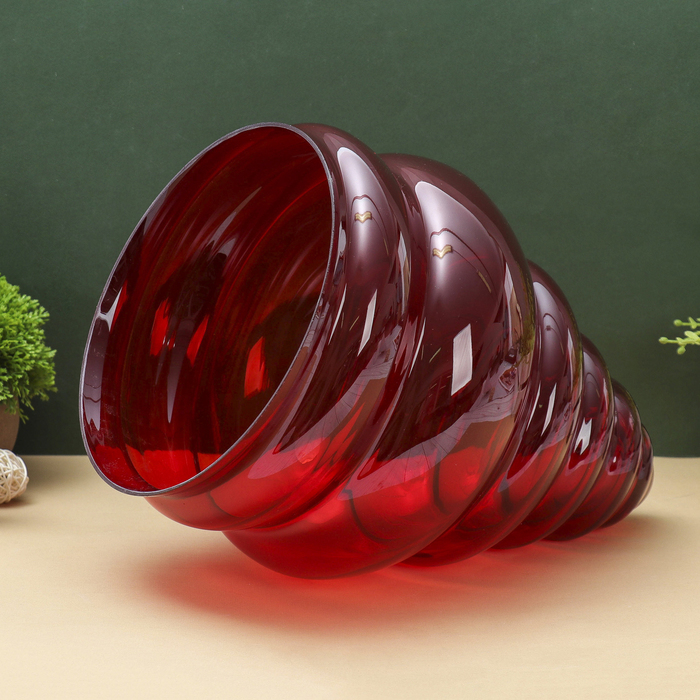 Ваза "Улитка большая" прозрачная 25*35 см 7 л, микс