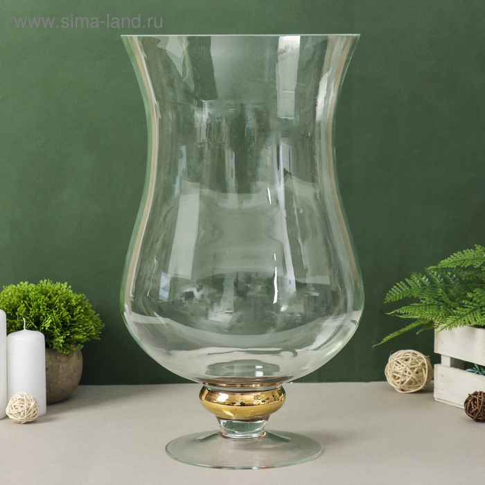Ваза Кантри голд Амфора ваза большая 39х22,5 см 4,9 л прозрачная ваза вамп х большая 20х13 5см 1 26л прозрачная