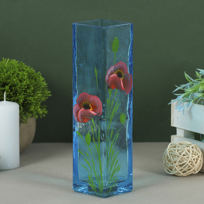 Ваза "Маки на голубом"