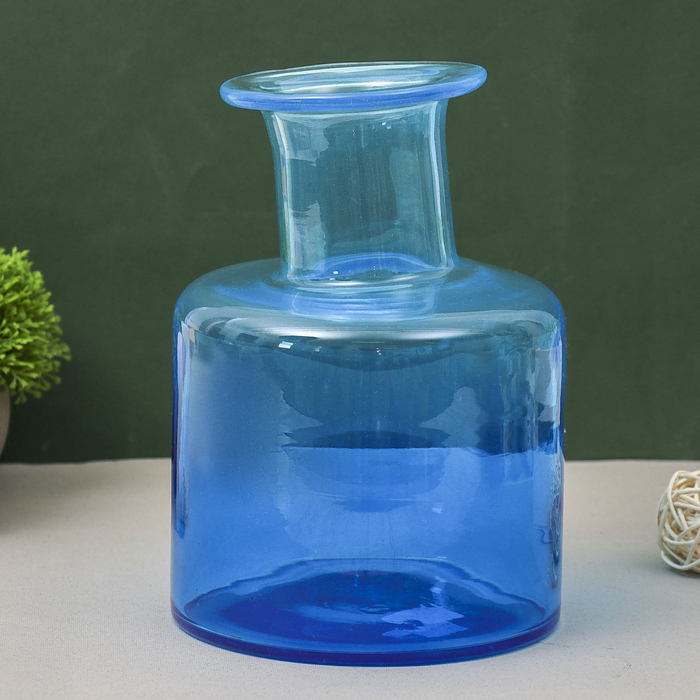Ваза бутылочная декоративная "Ультрамарин-радуга" 24*15,8 см 2,35 л