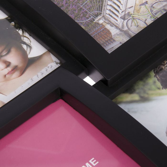 Фоторамка на 9 фото 10х15 см "Выгнутая" чёрная