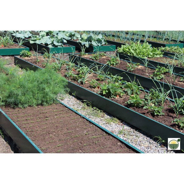 Грядка оцинкованная, 400 х 100 х 17 см, зелёная