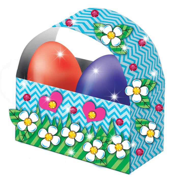 Набор для создания пасхального украшения "Корзиночка" + стразы