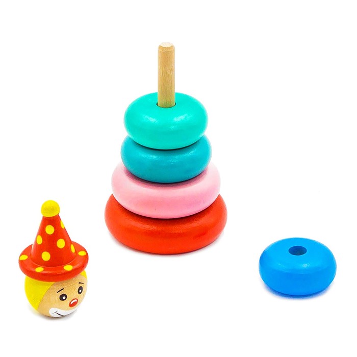 Пирамидка "Клоун", 5 колец