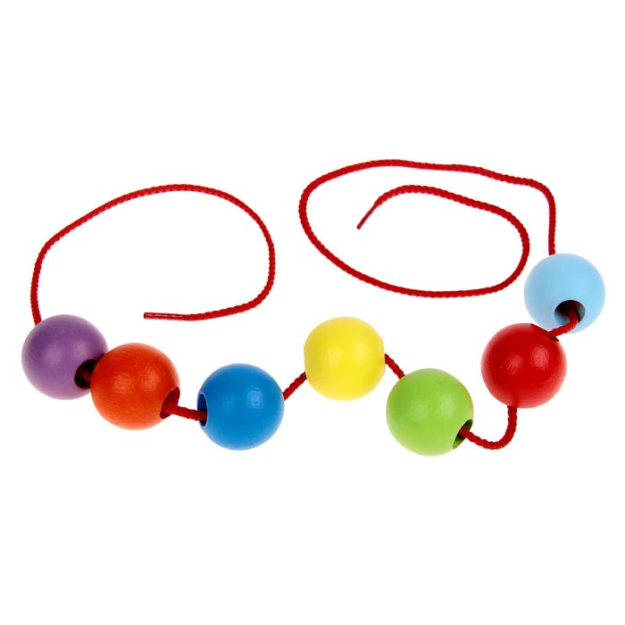 Шнуровка "Шарики радуга", 7 деталей