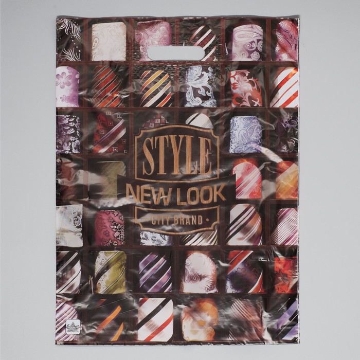 Пакет "Бутик для него", полиэтиленовый с вырубной ручкой, 45х34 см, 27 мкм