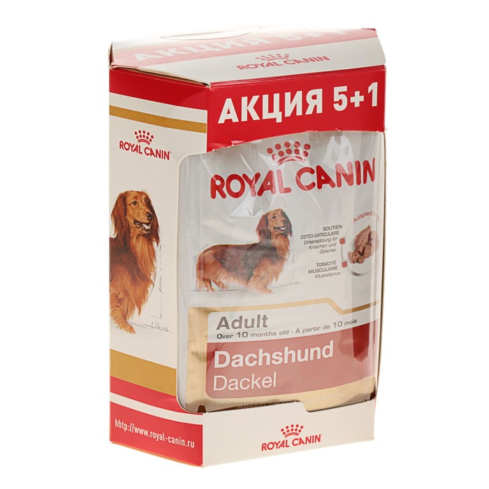 Акция! Влажный корм RC для такс, паштет, пауч, 6х85 г