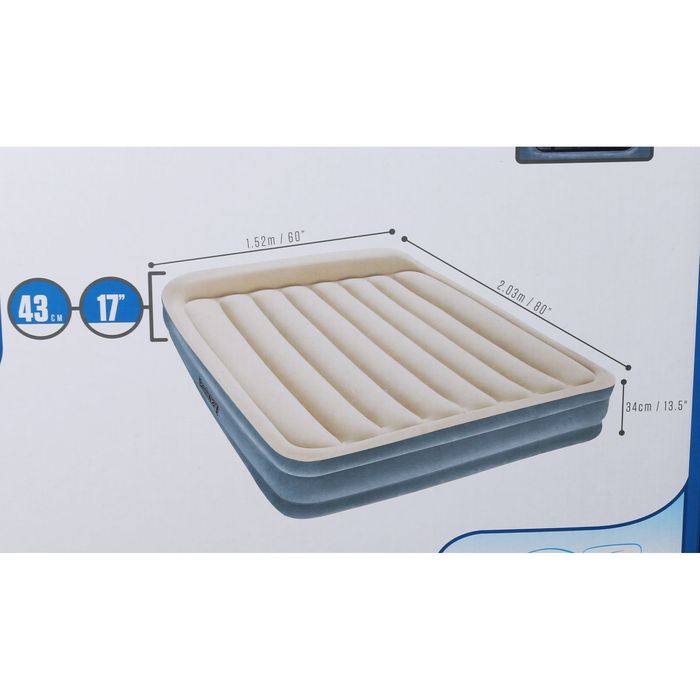 Кровать надувная Comfort Cell Queen 203х152х43 см, встроенный электронасос 67534 Bestway