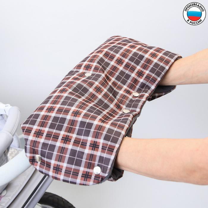 Муфта для рук флисовая, на кнопках, цвета МИКС