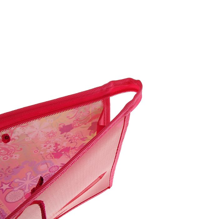 Папка с ручками пластиковая А4, 335x235х55мм «Модный коллаж», ручки-шнурок