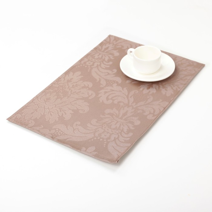 Салфетка кухонная "Дамаск" 45х30 см, цвет бежевый