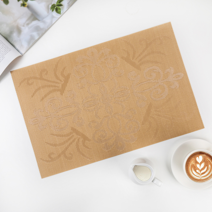 Салфетка кухонная "Бежевый вензель" 45х30 см