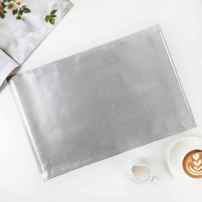 Салфетка кухонная "Глянец" 45х30 см, цвет серебро