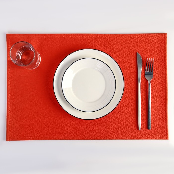 Салфетка кухонная "Глэм" 45х30 см, цвет оранжевый