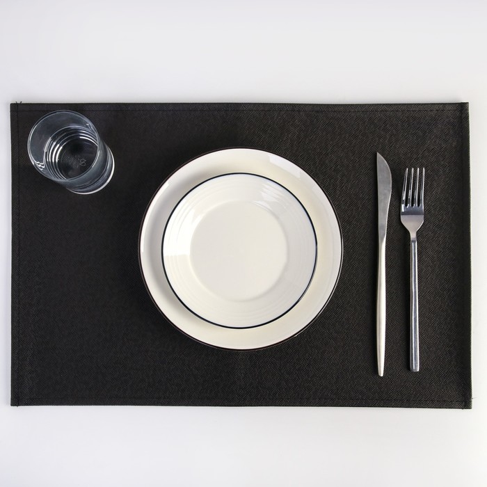 Салфетка кухонная "Глэм" 45х30 см, цвет черный