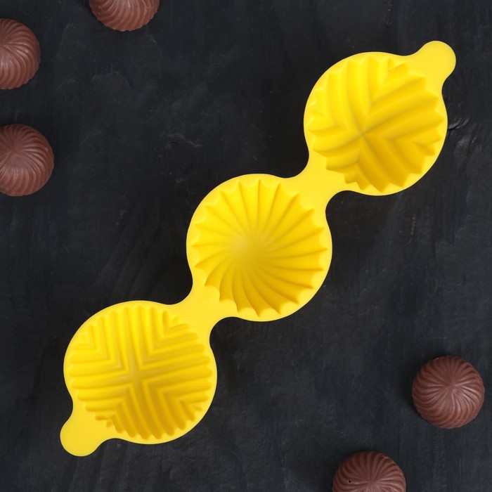 Форма для льда и шоколада, 3 ячейки, 23х6х3 см "Арабская ночь" МИКС