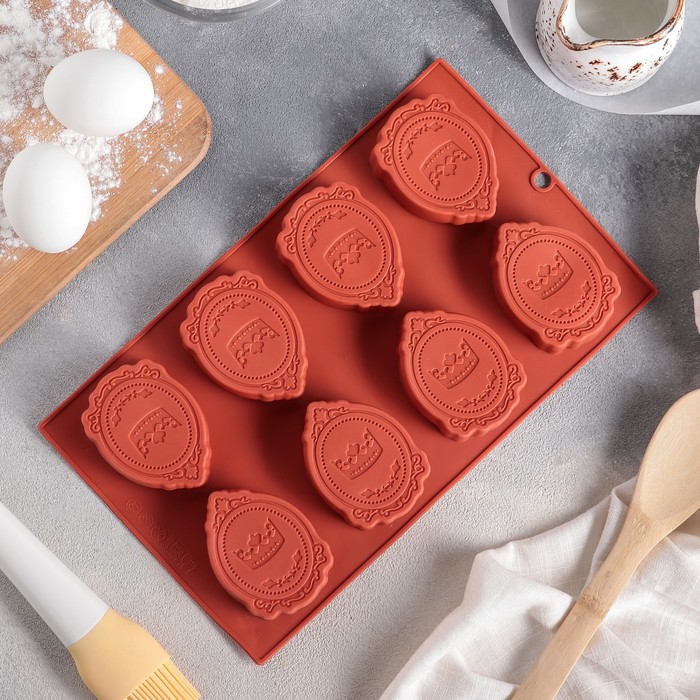 Форма для выпечки, 28,5х17х2,5 см "Королевский шоколад", 8 ячеек