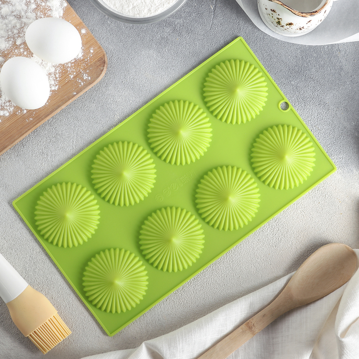 Форма для выпечки, 8 ячеек, 28,5х17х1,5 см "Трюфель"