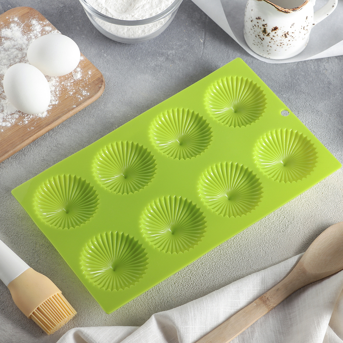 Форма для выпечки, 8 ячеек, 28,5х17х1,5 см "Трюфель"