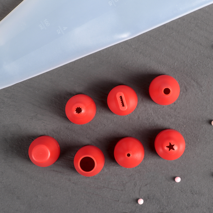 Мешок кондитерский с 6 насадками 26х12 см "Бронк"