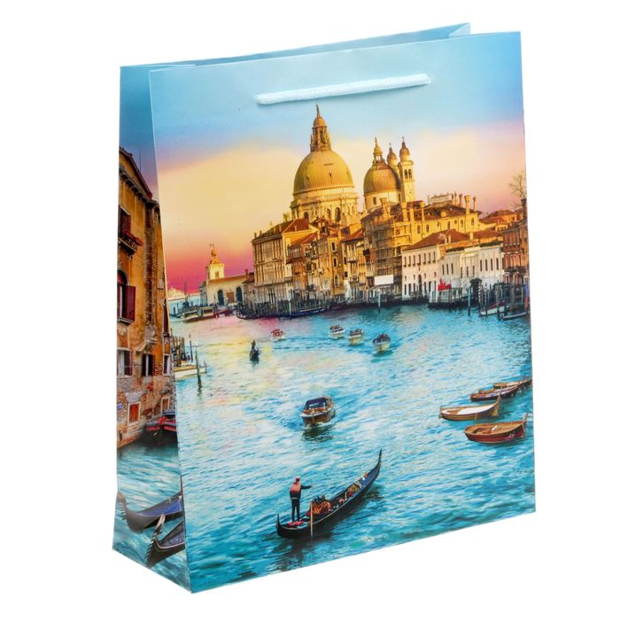 Пакет ламинированный вертикальный «Романтика Венеции», ML 23 × 27 × 8 см