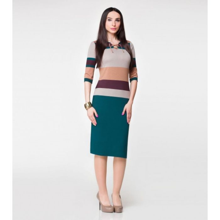 Платье женское, цвет бирюзовый, размер 48 360380