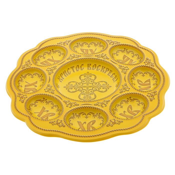 Пасхальная подставка на 8 яиц и кулич "ХВ. Элементы"