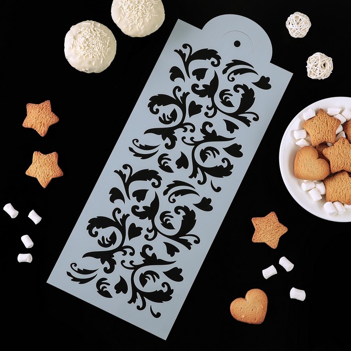 Трафарет для выпечки и нанесения айсинга 34х15 см