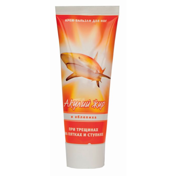 Крем-бальзам для ног "Акулий жир и Облепиха", 75 мл