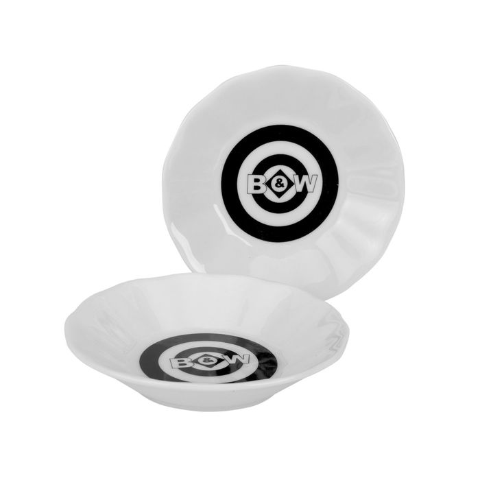 Подставка для чайных пакетиков, тарелка для меда и джема "Black&amp;White"