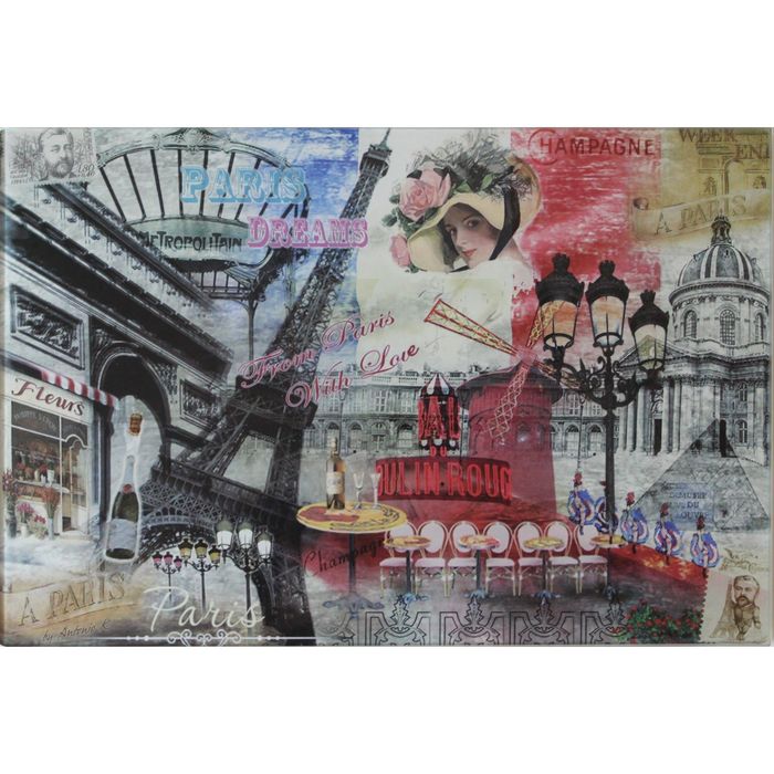 Доска стеклянная 20х30 см "Парижские фантазии"