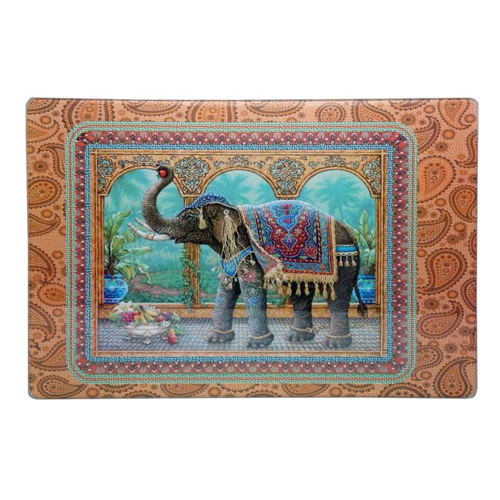 Доска стеклянная 20х30 см "Слон маракеш"