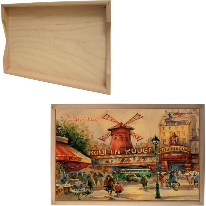 Поднос из бука 25x37,5 см "Париж! Париж!"