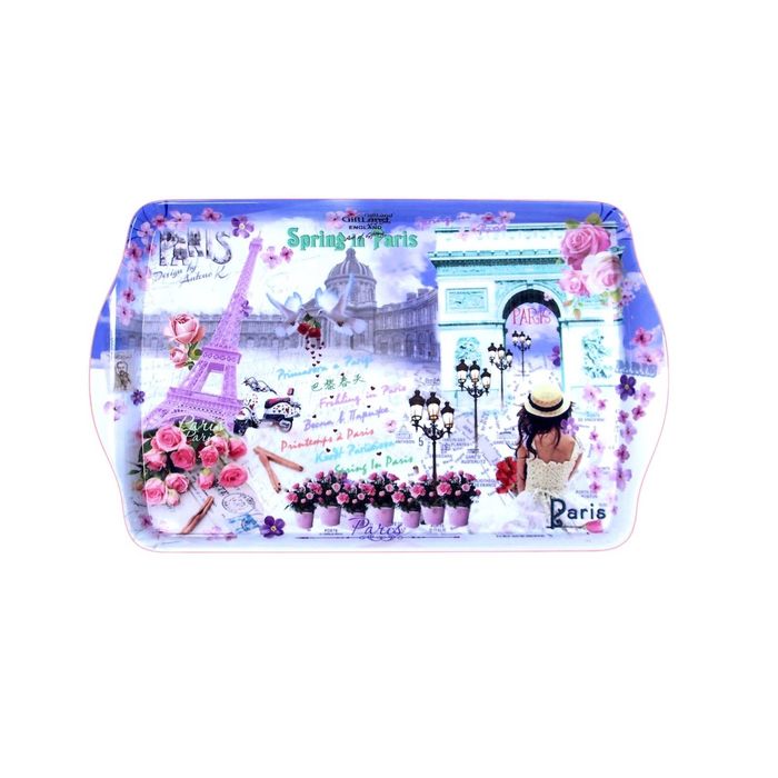 Поднос сервировочный 38,8 х 24 см "Весна в Париже"