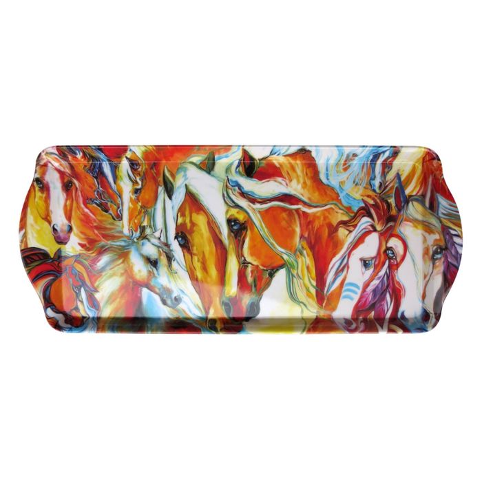 Поднос сервировочный 38,8 х 16,5 см "Фантазии о Лошадях"