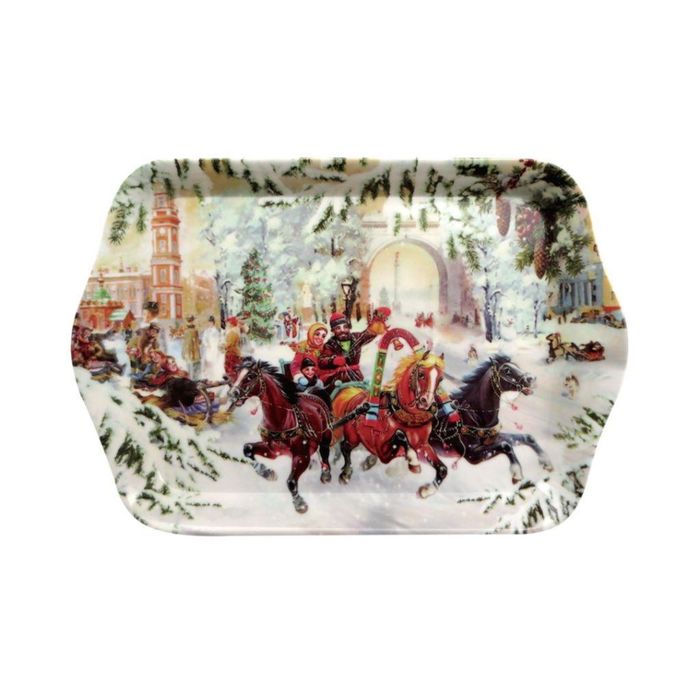 Поднос сервировочный 20,8 х 14,2 см "Русская Зима"