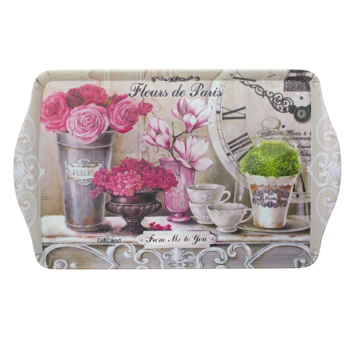Поднос сервировочный 38,8 х 24 см "Fleurs de Paris"