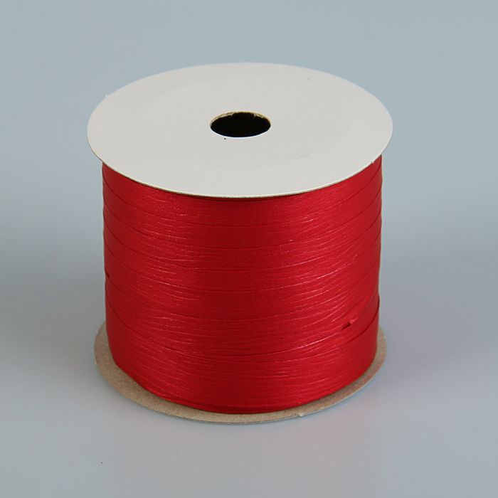 Лента для декора и подарков "Кора дерева", тиснение, бордовая, 1 см х 25 м