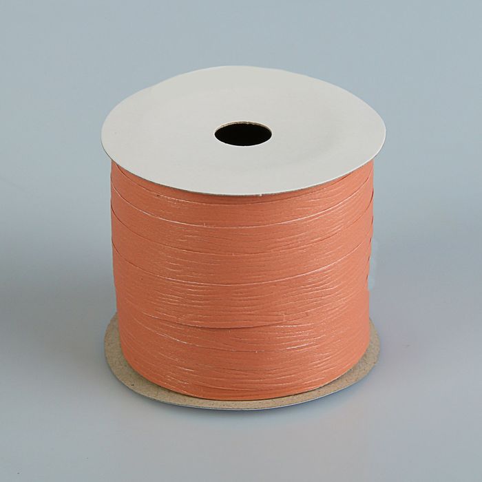 Лента для декора и подарков "Кора дерева", тиснение, темно-розовая, 1 см х 25 м