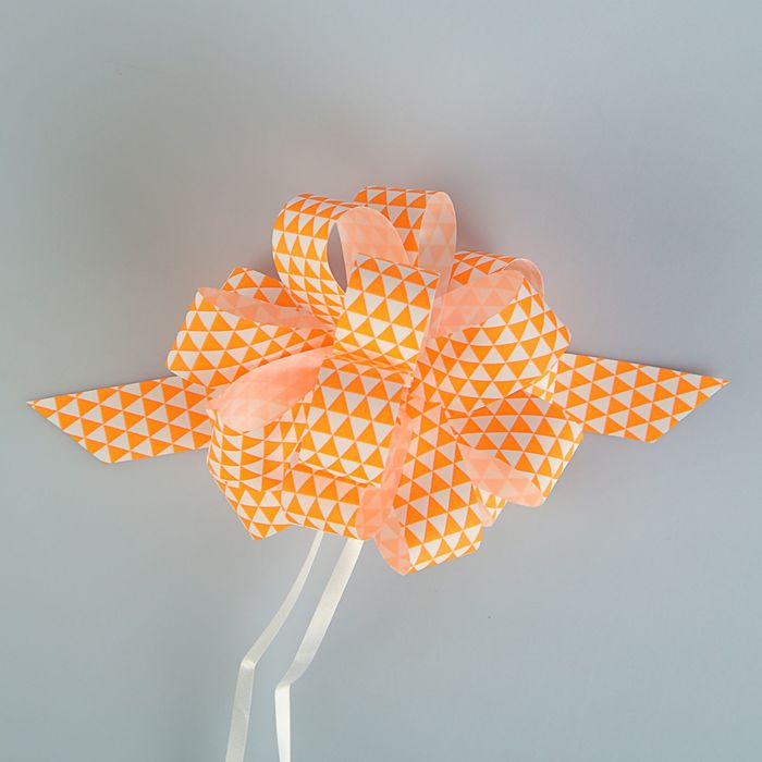 Бант-шар "Бермуды", оранжевый, 3,2 х 12 см