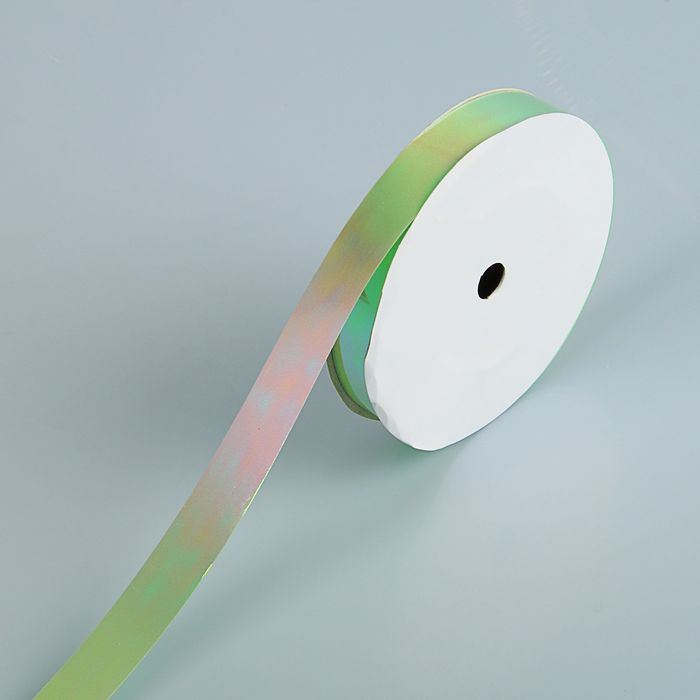 Лента для декора и подарков "Блеск", 1,8 см х 45 м, зеленое яблоко