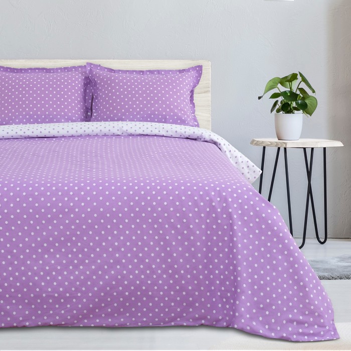 Постельное бельё "Этель" 2 сп. Малиновая карамель, размер 175х215 см, 200х220 см, наволочка трансформер 70х70 (50х70 см) - 2 шт., поплин 125 г/м2