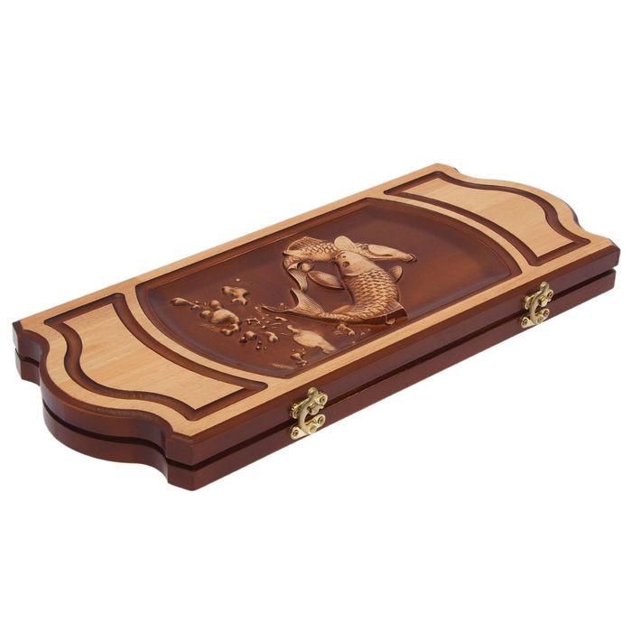 Нарды резные "Рыбы" 42,5*17,5*3,6 см