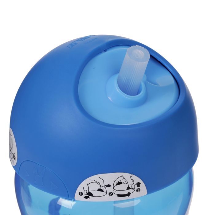 Чашка-поильник с трубочкой, 260 мл, от 12 мес., цвета МИКС